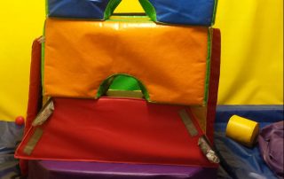 fortress build of soft play obstacles
