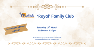 invitation to Markfield Royal Family Club